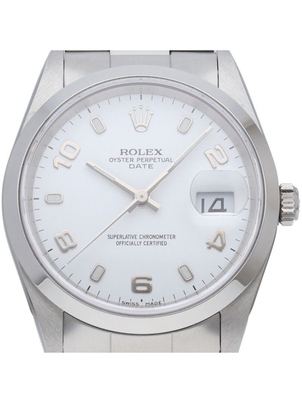 Rolex Oyster Perpetual Date Watch SS White